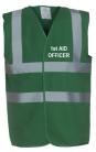 Safety Vest - 1st Aid Officer - Warden Medic Green
