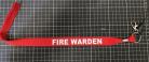 Warden AIIMS ID Lanyards   RED - FIRE WARDEN