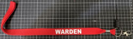 Warden AIIMS ID Lanyards   RED - WARDEN